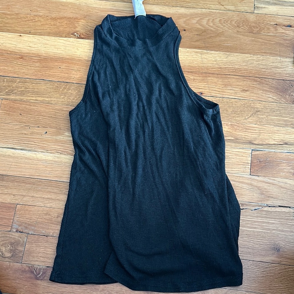 Free People Black Sleeveless Tank Top Size S